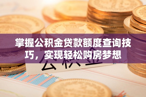 海原掌握公积金贷款额度查询技巧，实现轻松购房梦想