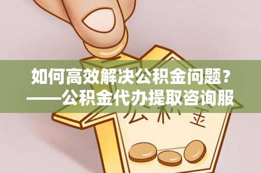 海原如何高效解决公积金问题？——公积金代办提取咨询服务指南
