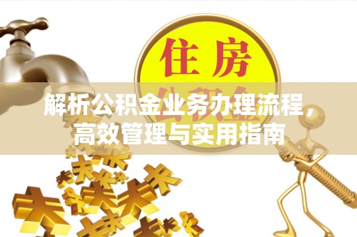 海原解析公积金业务办理流程，高效管理与实用指南
