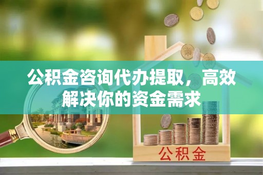 海原公积金咨询代办提取，高效解决你的资金需求