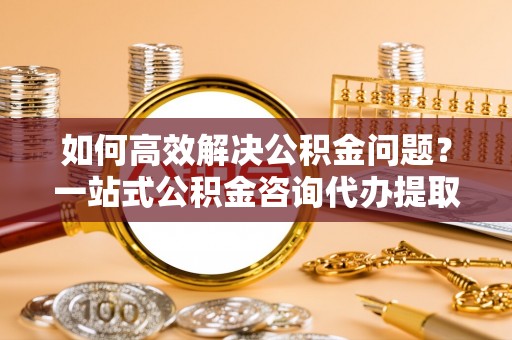 海原如何高效解决公积金问题？一站式公积金咨询代办提取服务全解析